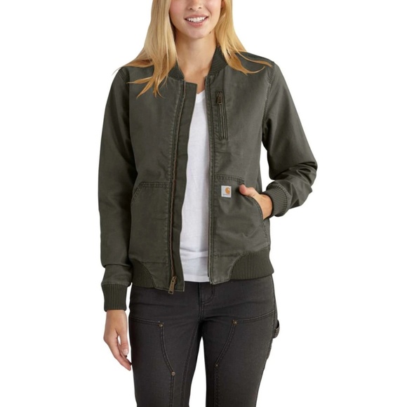 Carhartt Jackets & Blazers - BNWOT Carhartt Crawford Bomber Jacket, Olive, XS